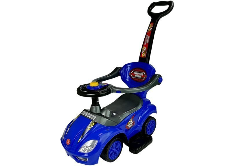 Stumjamā mašīna Mega Car 3in1, zila цена и информация | Rotaļlietas zīdaiņiem | 220.lv