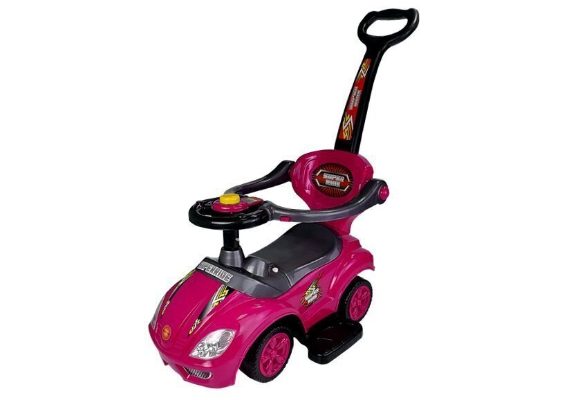 Stumjamā mašīna Mega Car 3in1, rozā cena un informācija | Rotaļlietas zīdaiņiem | 220.lv