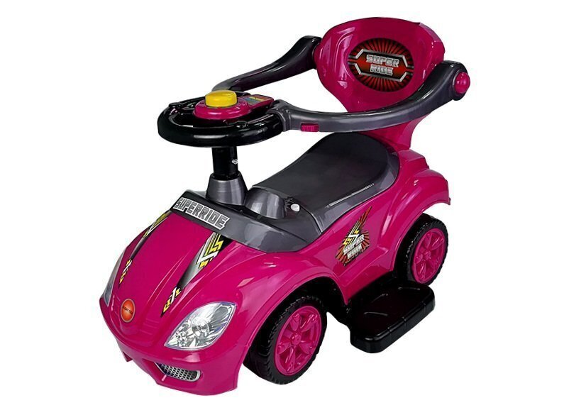 Stumjamā mašīna Mega Car 3in1, rozā cena un informācija | Rotaļlietas zīdaiņiem | 220.lv