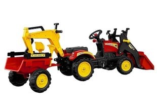 Minams traktors ar piekabi un 2 kausiem Benson, sarkans цена и информация | Игрушки для мальчиков | 220.lv