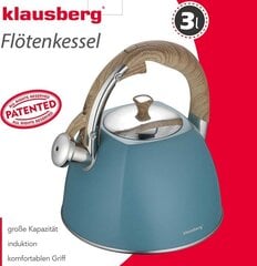 Klausberg tējkanna ar svilpi, 3 L цена и информация | Чайники, кофейники | 220.lv