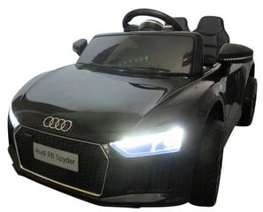 Bērnu elektriskā automašīna Audi R8, melna cena un informācija | Bērnu elektroauto | 220.lv