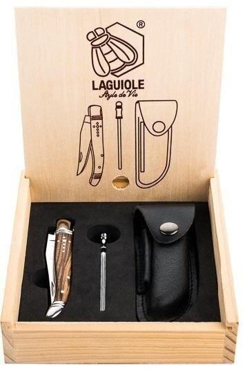 Laguiole by Style De Vie kabatas nazītis ar maksti cena un informācija | Naži un to piederumi | 220.lv