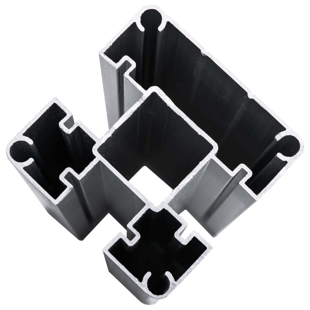 vidaXL Žogu segments, melns, 95x186 cm, WPC cena un informācija | Žogi un piederumi | 220.lv