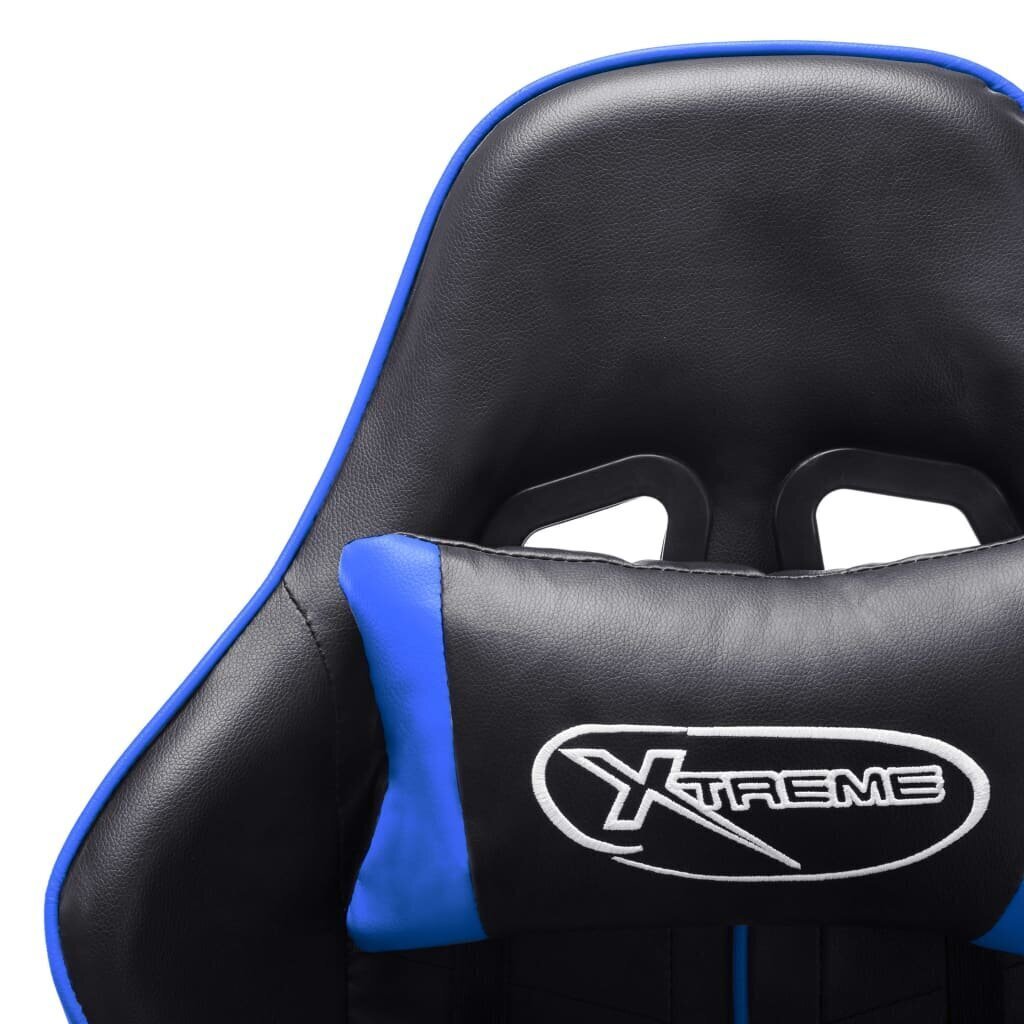 vidaXL datorspēļu krēsls, melns un zils, mākslīgā āda cena un informācija | Biroja krēsli | 220.lv
