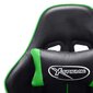 vidaXL datorspēļu krēsls, melns un zaļš, mākslīgā āda цена и информация | Biroja krēsli | 220.lv