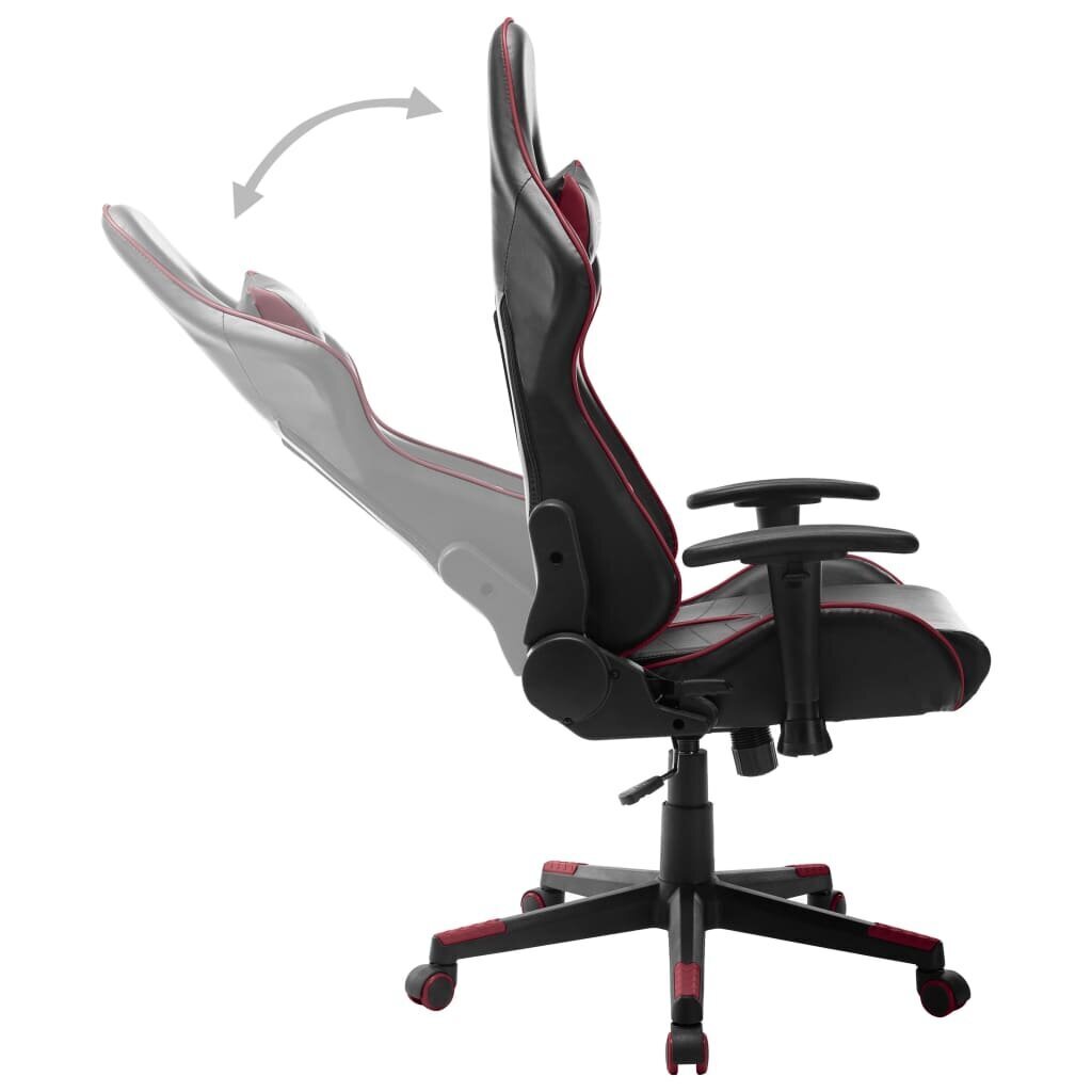 vidaXL datorspēļu krēsls, melns un vīna sarkans, mākslīgā āda cena un informācija | Biroja krēsli | 220.lv