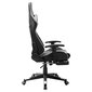vidaXL datorspēļu krēsls ar kāju balstu, melns un balts, mākslīgā āda цена и информация | Biroja krēsli | 220.lv