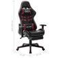 vidaXL datorspēļu krēsls ar kāju balstu, melns un vīna sarkans, mākslīgā āda цена и информация | Biroja krēsli | 220.lv