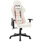 vidaXL datorspēļu krēsls, balts un rozā, mākslīgā āda цена и информация | Biroja krēsli | 220.lv