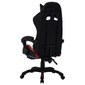 vidaXL datorspēļu krēsls ar LED gaismām, sarkans un melns, mākslīgā āda cena un informācija | Biroja krēsli | 220.lv