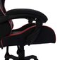 vidaXL datorspēļu krēsls ar LED gaismām, sarkans un melns, mākslīgā āda цена и информация | Biroja krēsli | 220.lv