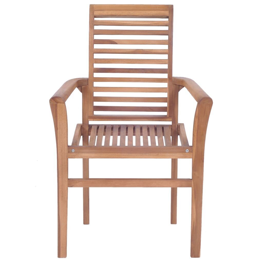 vidaXL ēdamistabas krēsli ar antracīta krāsas spilveniem, 2 gab., tīkkoks cena un informācija | Dārza krēsli | 220.lv