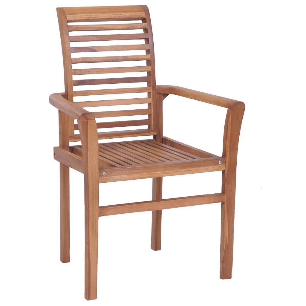 vidaXL ēdamistabas krēsli ar antracīta krāsas spilveniem, 2 gab., tīkkoks cena un informācija | Dārza krēsli | 220.lv