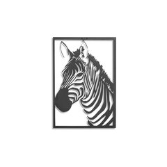 Metāla sienas dekorācija Zebra cena un informācija | Interjera priekšmeti | 220.lv