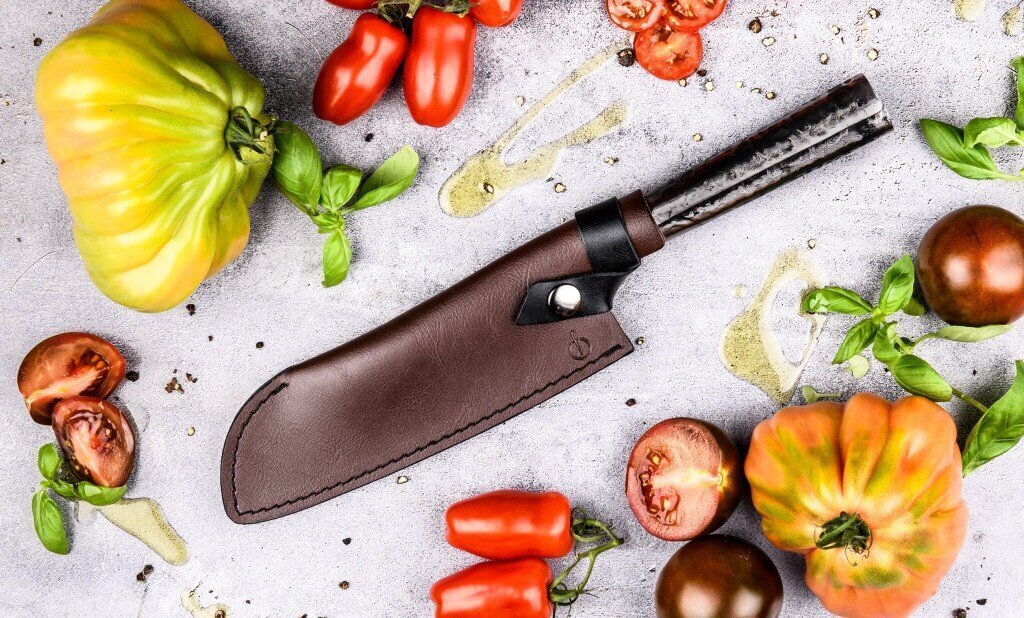 Ādas maksts STYLE DE VIE Leather, Forged Santoku nazim, 18 cm цена и информация | Naži un to piederumi | 220.lv