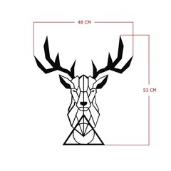 Металлическое украшение на стену Deer Head цена и информация | Детали интерьера | 220.lv