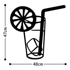 Metāla sienas dekorācija Drink cena un informācija | Interjera priekšmeti | 220.lv