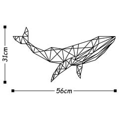 Metāla sienas dekorācija Whale cena un informācija | Interjera priekšmeti | 220.lv