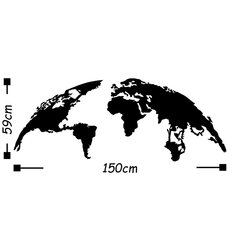 Metāla sienas dekorācija World Map cena un informācija | Interjera priekšmeti | 220.lv