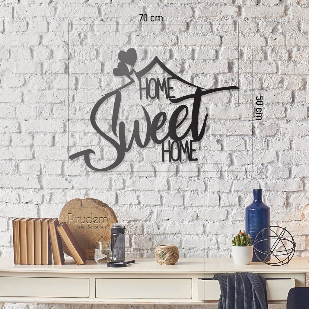 Metāla sienas dekorācija Home Sweet Home цена и информация | Interjera priekšmeti | 220.lv