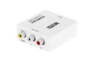 Roger Signāla Pārveidotājs no HDMI uz RCA (+Audio) Balts цена и информация | Адаптеры и USB разветвители | 220.lv