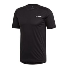 Спортивная футболка мужская Adidas D2M Plain Tee M DT8693, черная цена и информация | Мужская спортивная одежда | 220.lv