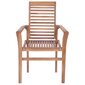 vidaXL ēdamistabas krēsli ar rūtainiem spilveniem, 4 gab., tīkkoks cena un informācija | Virtuves un ēdamistabas krēsli | 220.lv