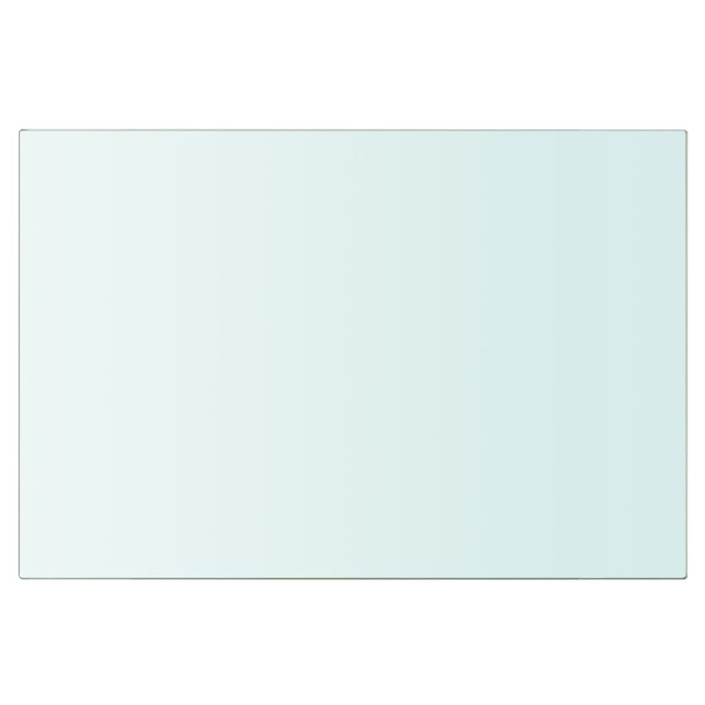 vidaXL sienas plaukti, 2 gab., 30x15 cm, caurspīdīgs stikls cena un informācija | Plaukti | 220.lv