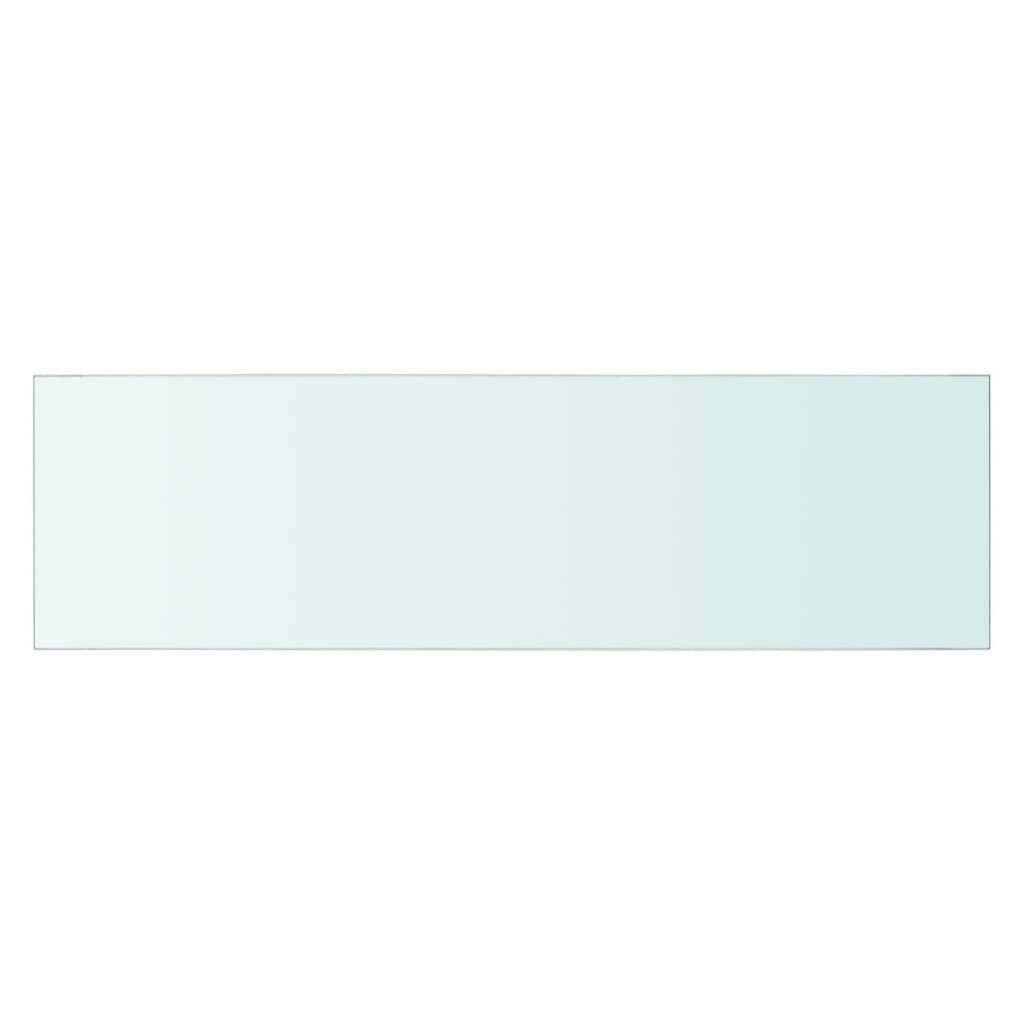 vidaXL sienas plaukti, 2 gab., 70x20 cm, caurspīdīgs stikls cena un informācija | Plaukti | 220.lv
