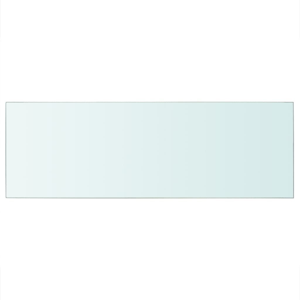 vidaXL stikla plauktu paneļi, 2 gab., 70x25 cm, caurspīdīgi cena un informācija | Plaukti | 220.lv