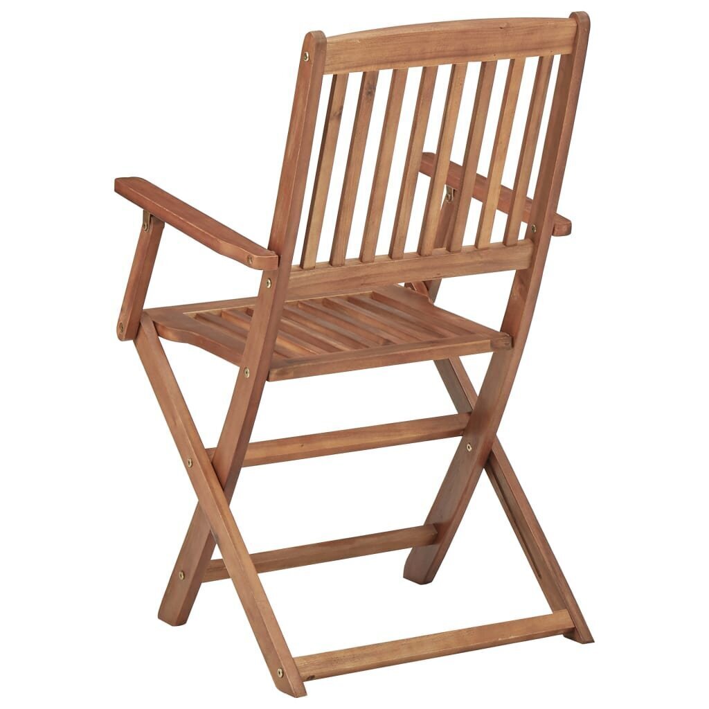 Saliekami dārza krēsli ar spilveniem, 4 gab., brūni cena un informācija | Dārza krēsli | 220.lv