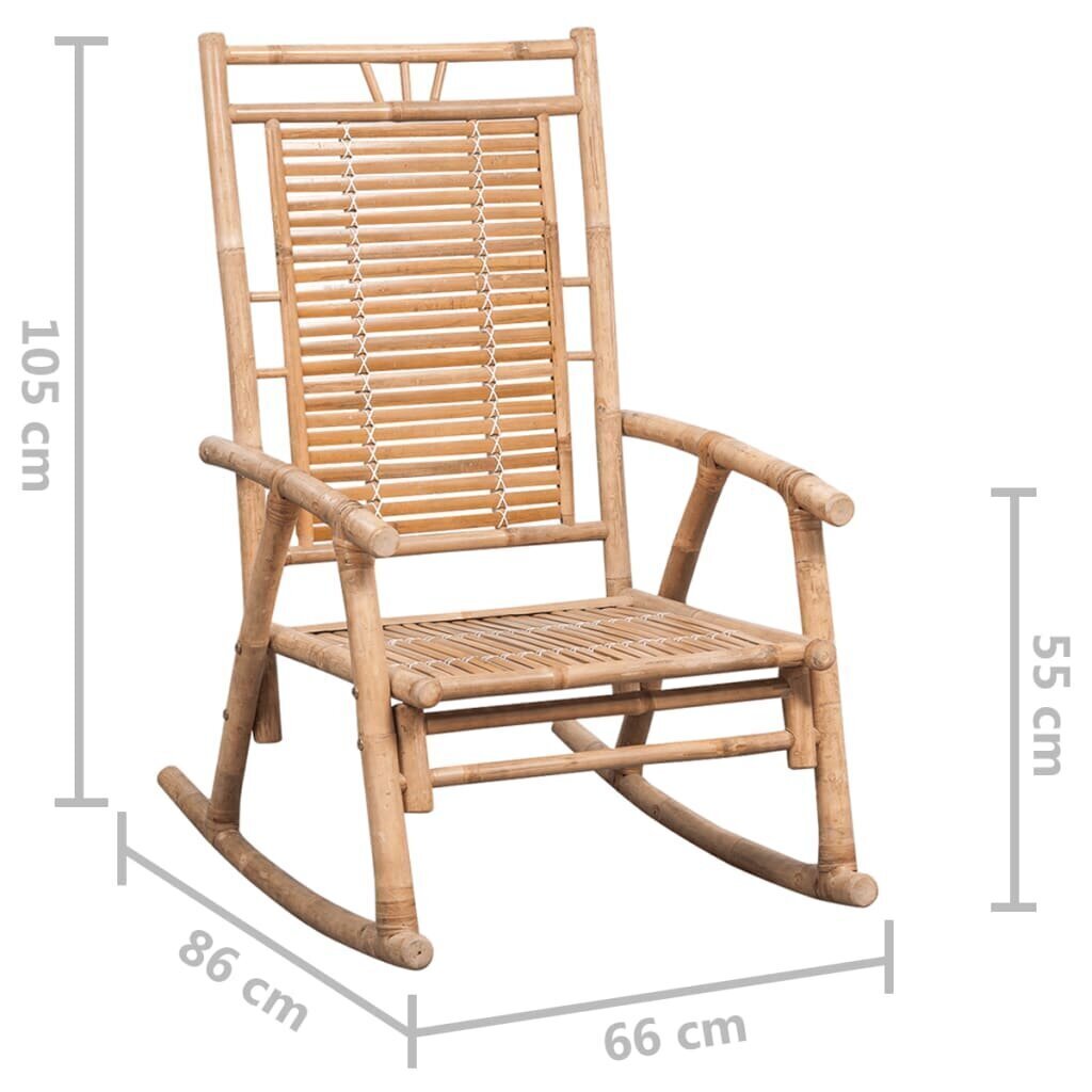 Šūpuļkrēsls ar spilvenu, brūns cena un informācija | Atpūtas krēsli | 220.lv