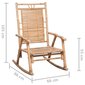 Šūpuļkrēsls ar spilvenu, brūns cena un informācija | Atpūtas krēsli | 220.lv