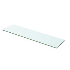 vidaXL stikla plauktu paneļi, 2 gab., 60x12 cm, caurspīdīgi cena un informācija | Plaukti | 220.lv