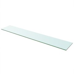 vidaXL stikla plauktu paneļi, 2 gab., 110x20 cm, caurspīdīgi цена и информация | Полки | 220.lv