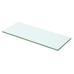 vidaXL stikla plauktu paneļi, 2 gab., 50x15 cm, caurspīdīgi цена и информация | Полки | 220.lv