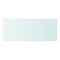 vidaXL sienas plaukti, 2 gab., 50x20 cm, caurspīdīgs stikls cena un informācija | Plaukti | 220.lv