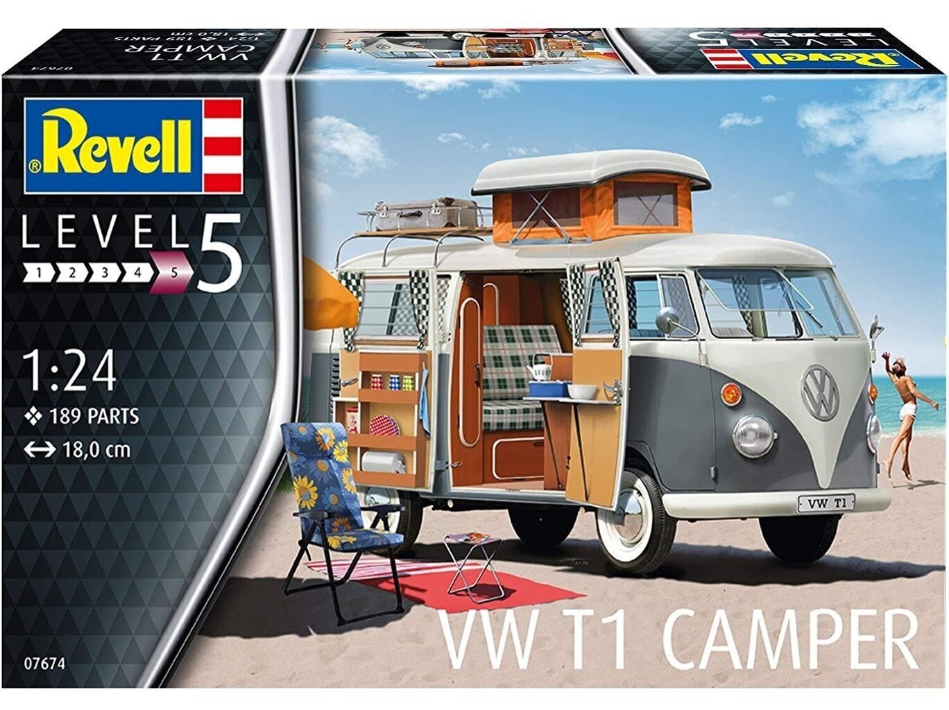 Revell - VW T1 Camper, 1/24, 07674 cena | 220.lv