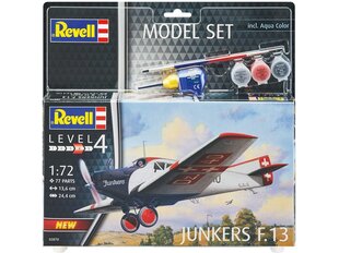 Revell - Junkers F.13 Model Set, 1/72, 63870 цена и информация | Конструкторы и кубики | 220.lv