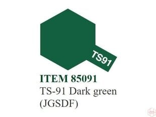 Распыляемая краскаTamiya TS-91 Dark green (JGSDF), 100 ml цена и информация | Принадлежности для рисования, лепки | 220.lv