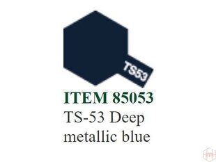 Аэрозольная краска Tamiya - TS-53 Deep metallic blue, 100 мл цена и информация | Принадлежности для рисования, лепки | 220.lv