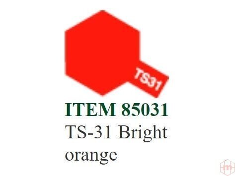Tamiya - TS-31 Bright orange, 100ml cena un informācija | Modelēšanas un zīmēšanas piederumi | 220.lv