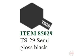 Аэрозольная краска Tamiya - TS-29 Semi gloss black, 100 мл цена и информация | Принадлежности для рисования, лепки | 220.lv