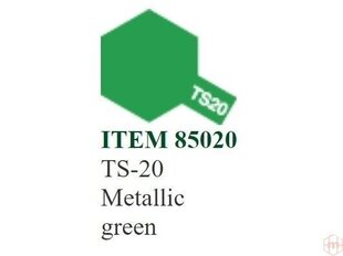 Краска Tamiya - TS-20 Metallic green, 100 мл цена и информация | Принадлежности для рисования, лепки | 220.lv