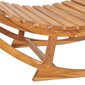 vidaXL sauļošanās šūpuļkrēsls ar matraci, masīvs tīkkoks cena un informācija | Sauļošanās krēsli | 220.lv