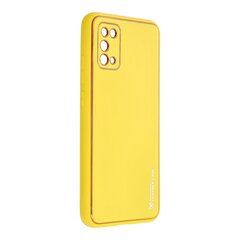 Чехол Forcell LEATHER для Samsung Galaxy A02s, желтый цена и информация | Чехлы для телефонов | 220.lv