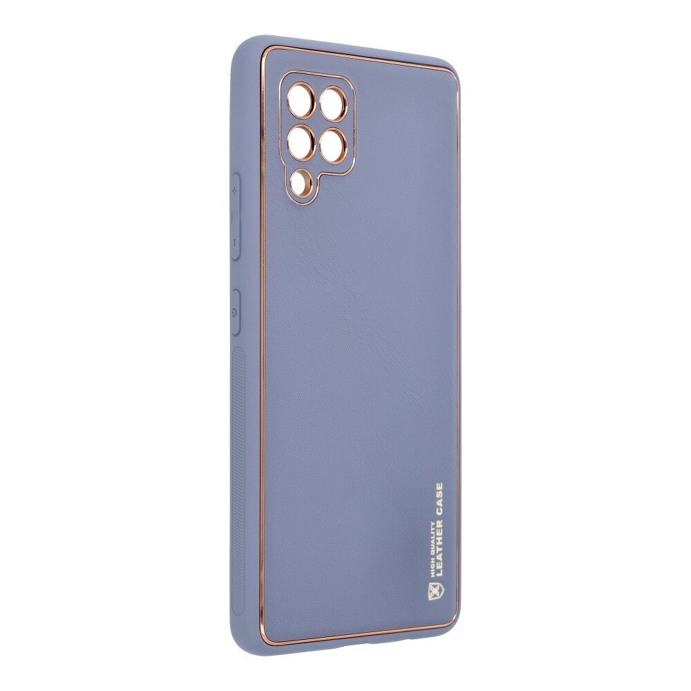 Telefona vāciņš Forcell LEATHER priekš Samsung Galaxy A42 5G, zils cena un informācija | Telefonu vāciņi, maciņi | 220.lv