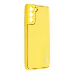 Telefona vāciņš Forcell LEATHER priekš Samsung Galaxy S21 Plus, dzeltens cena un informācija | Telefonu vāciņi, maciņi | 220.lv