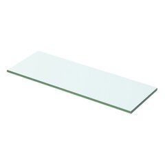 vidaXL stikla plauktu paneļi, 2 gab., 50x12 cm, caurspīdīgi цена и информация | Полки | 220.lv